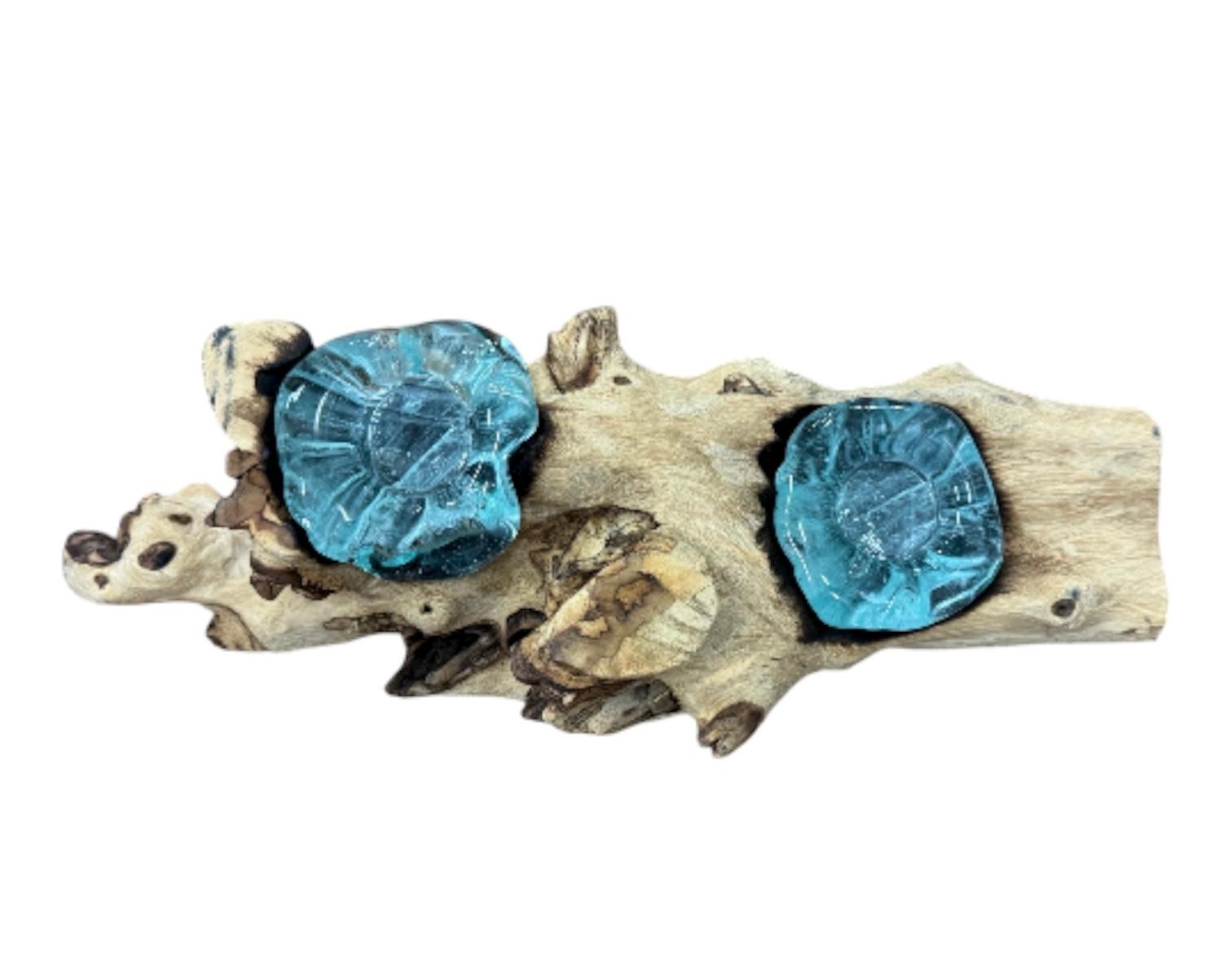 Kerzenhalter aus Holz Naturstumpf 2 Kerzen eliassen.nl