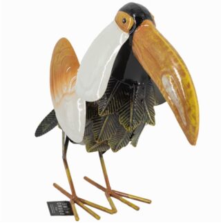 Metalen figuur Toekan vogel kleurrijk 31cm eliassen.nl 1