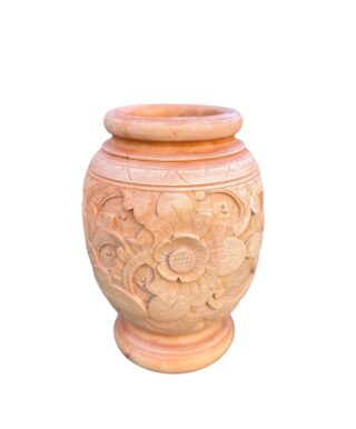 Topf Mahagoni kugelförmig mit Motiv 18cm eliases