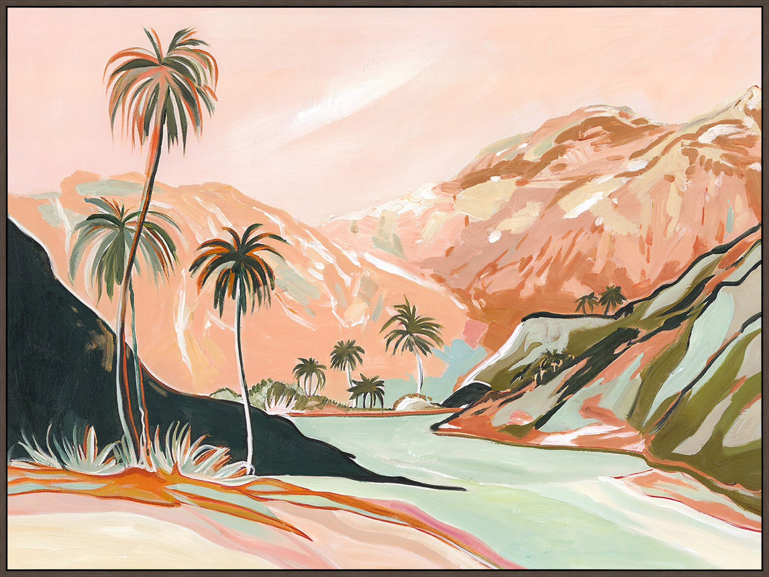 Schilderij canvas met lijst Tropical model 1 80x60cm