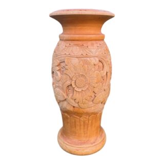 Vase Mahagoni mit Motiv 37cm eliases