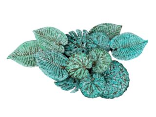 Wanddecoratie metaal groene bladeren eliassen.nl