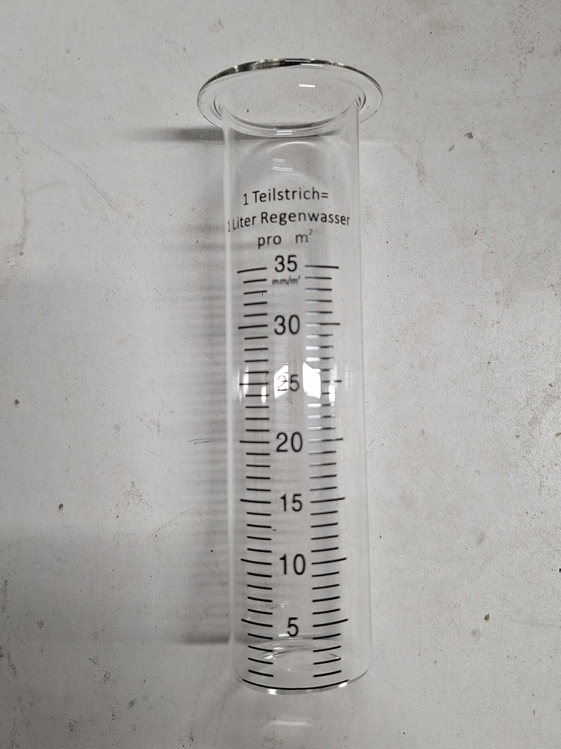 Los glas voor regenmeter 15cm
