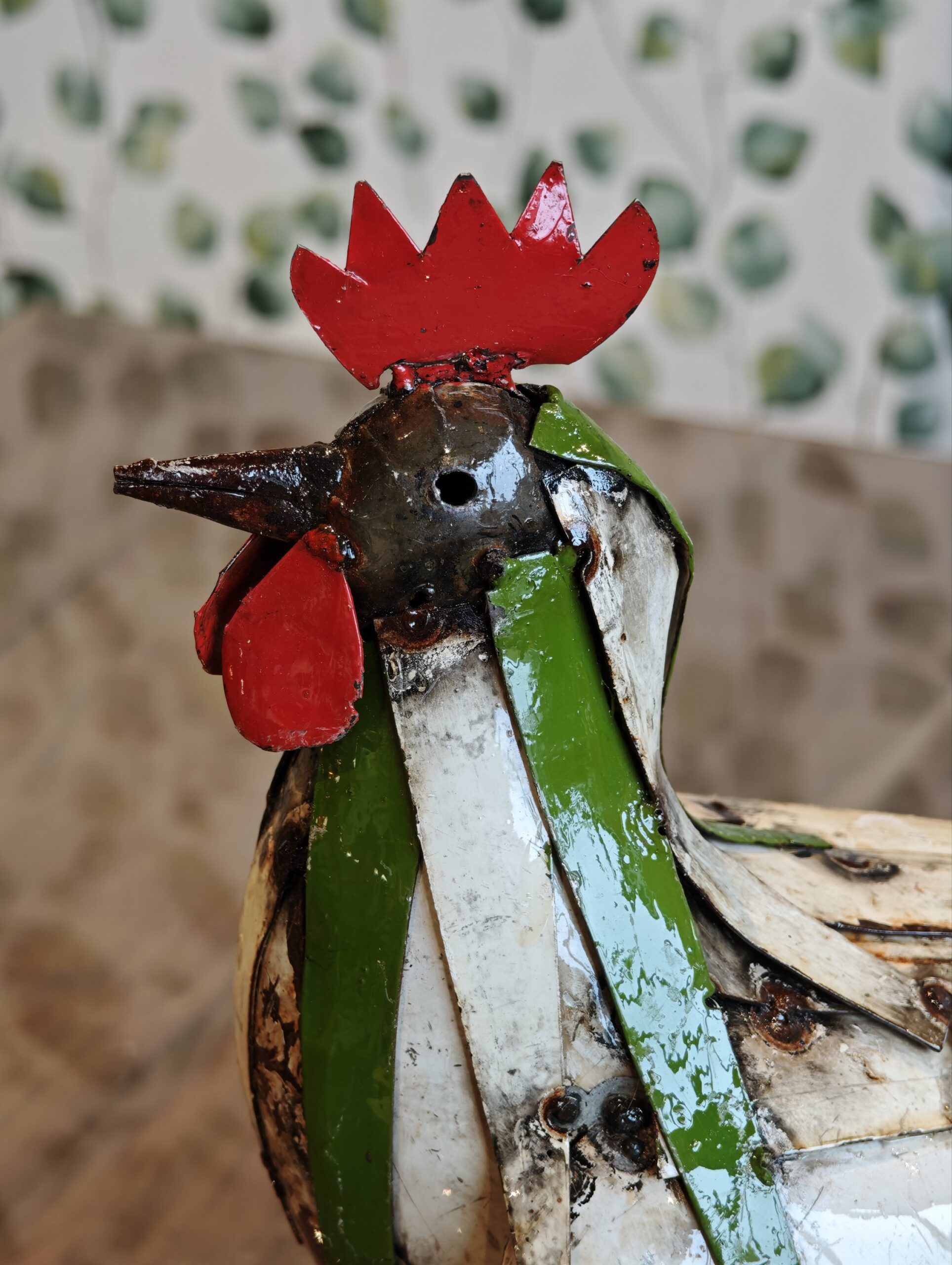 Huhn stehend Metall 46cm