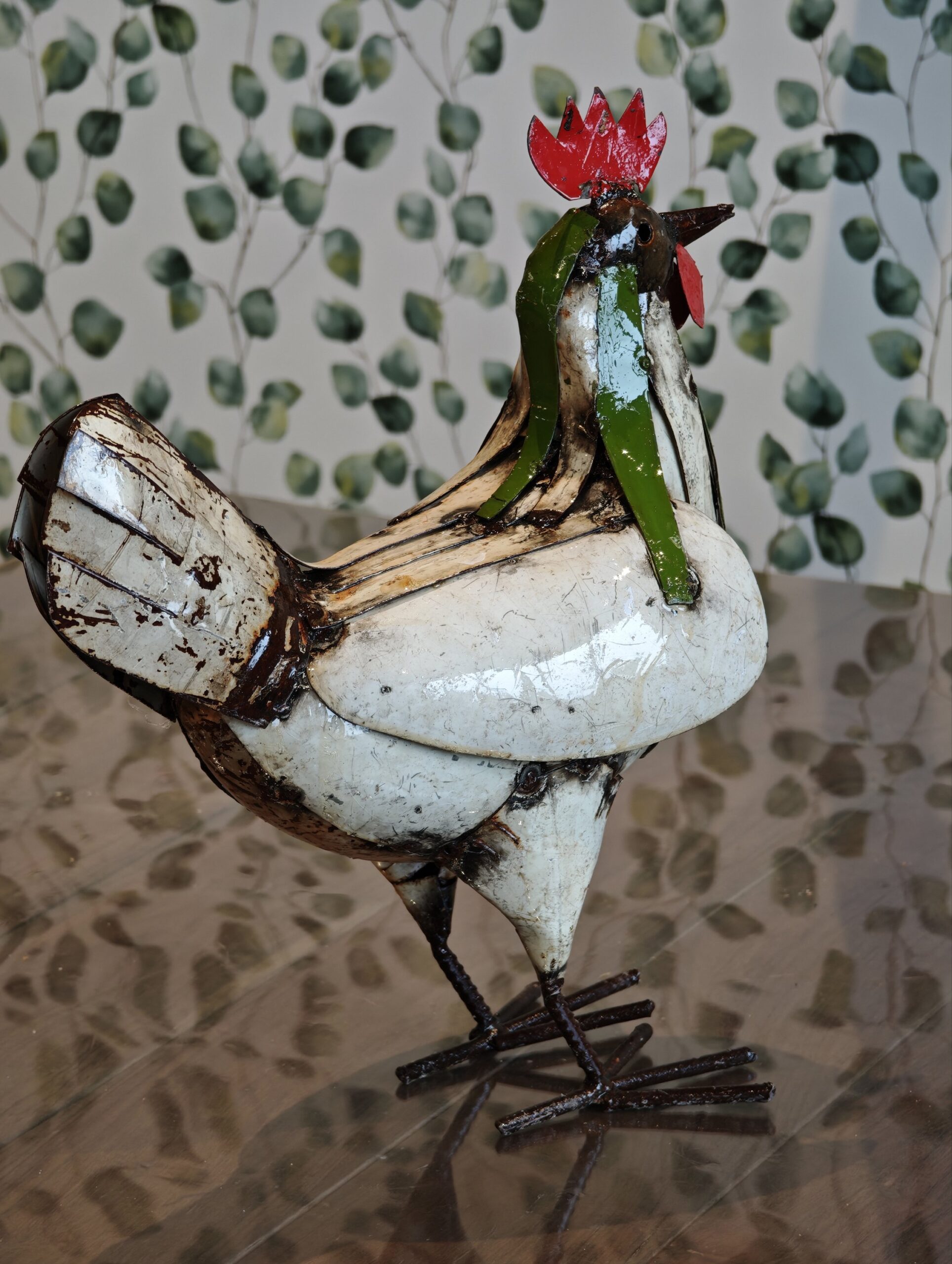 Huhn stehend Metall 46cm