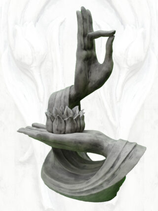 Beeld Sculptuur Yoga Handen Zaligheid 128cm