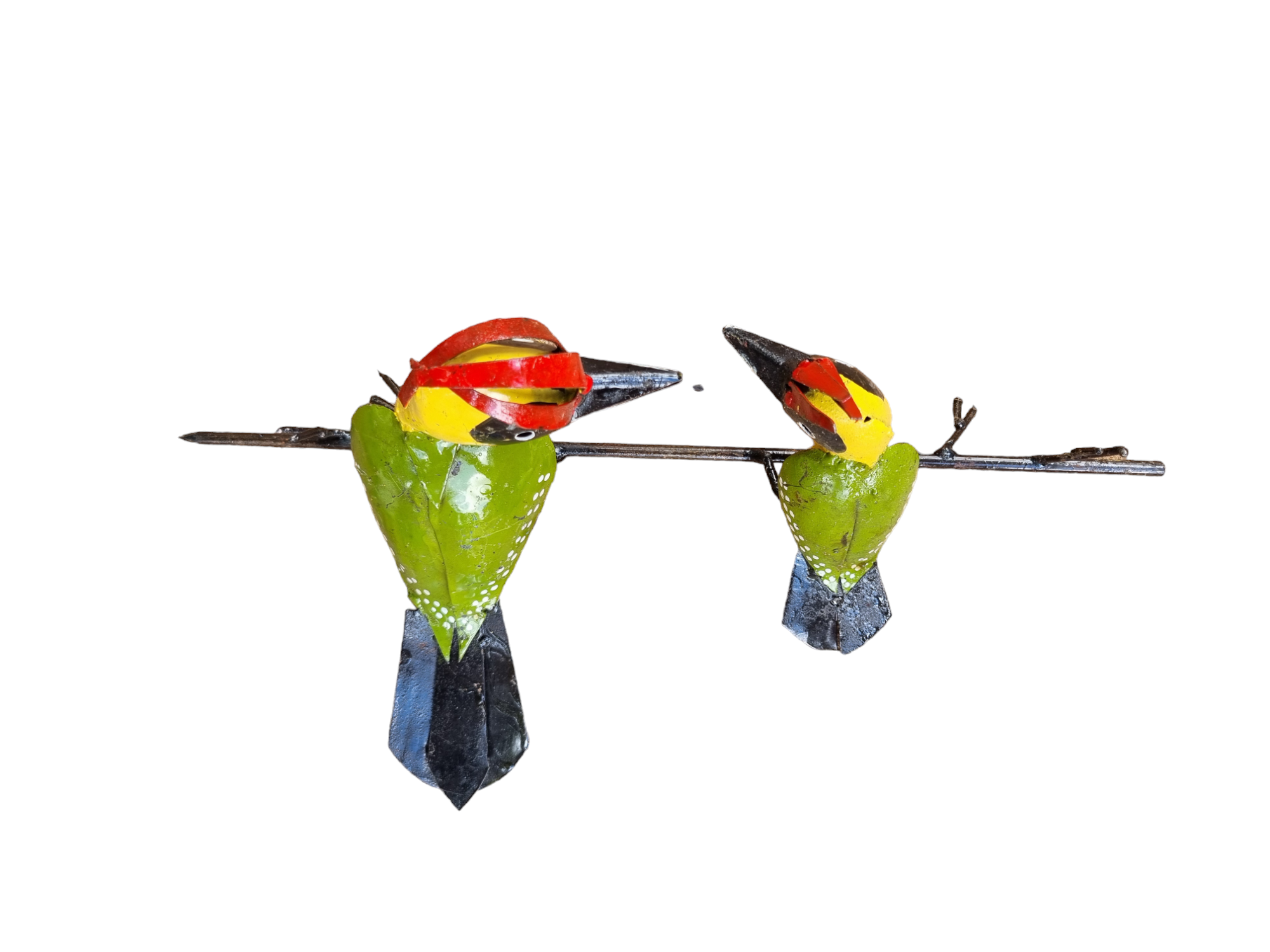 Baumstecher 2 Vögel grün 23cm