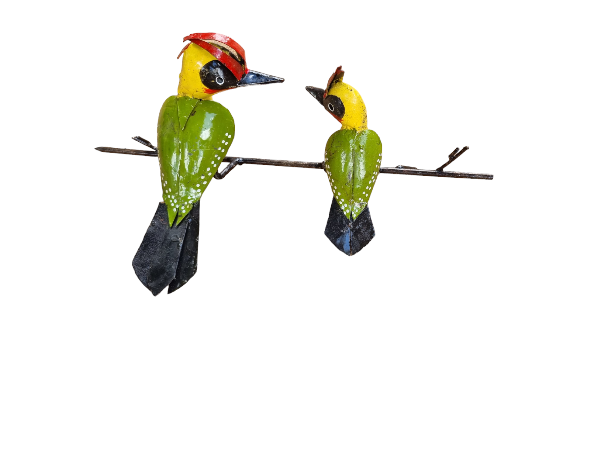 Baumstecher 2 Vögel grün 23cm