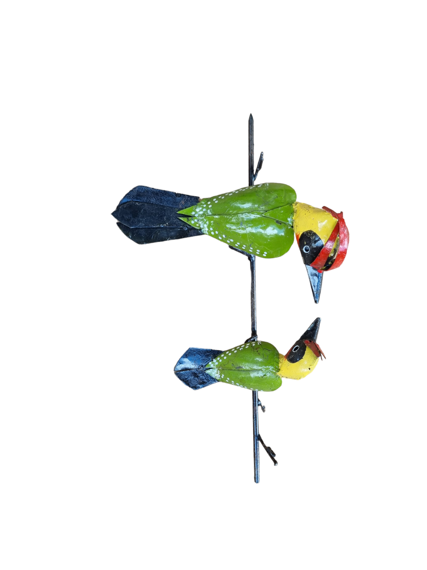 Baumstecher 2 Vögel grün 23cm