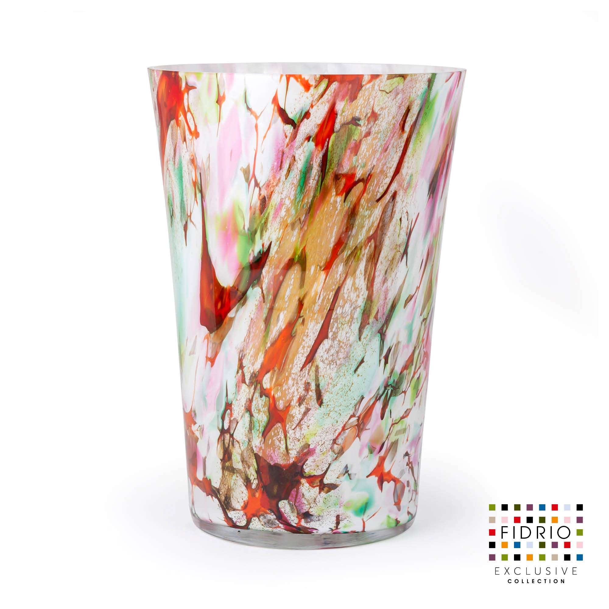 Fidrio vase 35cm mixed colors - Eliassen.nl