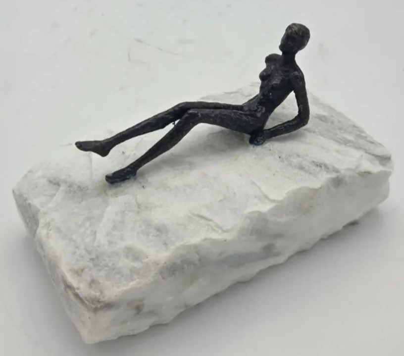 Bronze sculpture on stone Chila Eliassen.co.uk bs1569