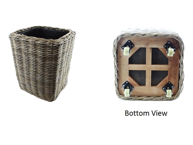 Drypot Daniela quadratischer hoher Korb aus normalem Rattan Eliassen.de 85cm306141