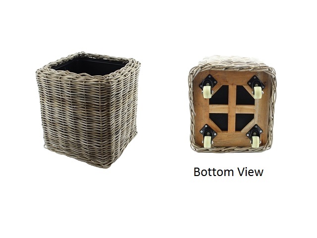 Drypot Daniela vierkante mand van normaal rotan Eliassen.nl 58cm306140