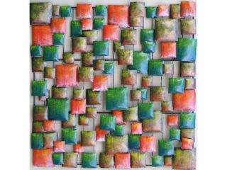 Wanddekoration Hypnotic Blocks rot gelb grün Eliassen.de md16121