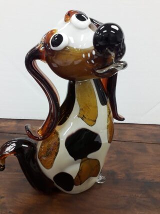 Vrolijke hond van glas Eliassen.nl GL1258