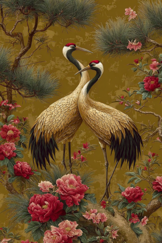 glasschilderij 2 reigers modern - Eliassen.nl