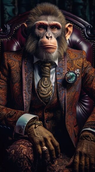 glasschilderij directeur aap - Eliassen.nl