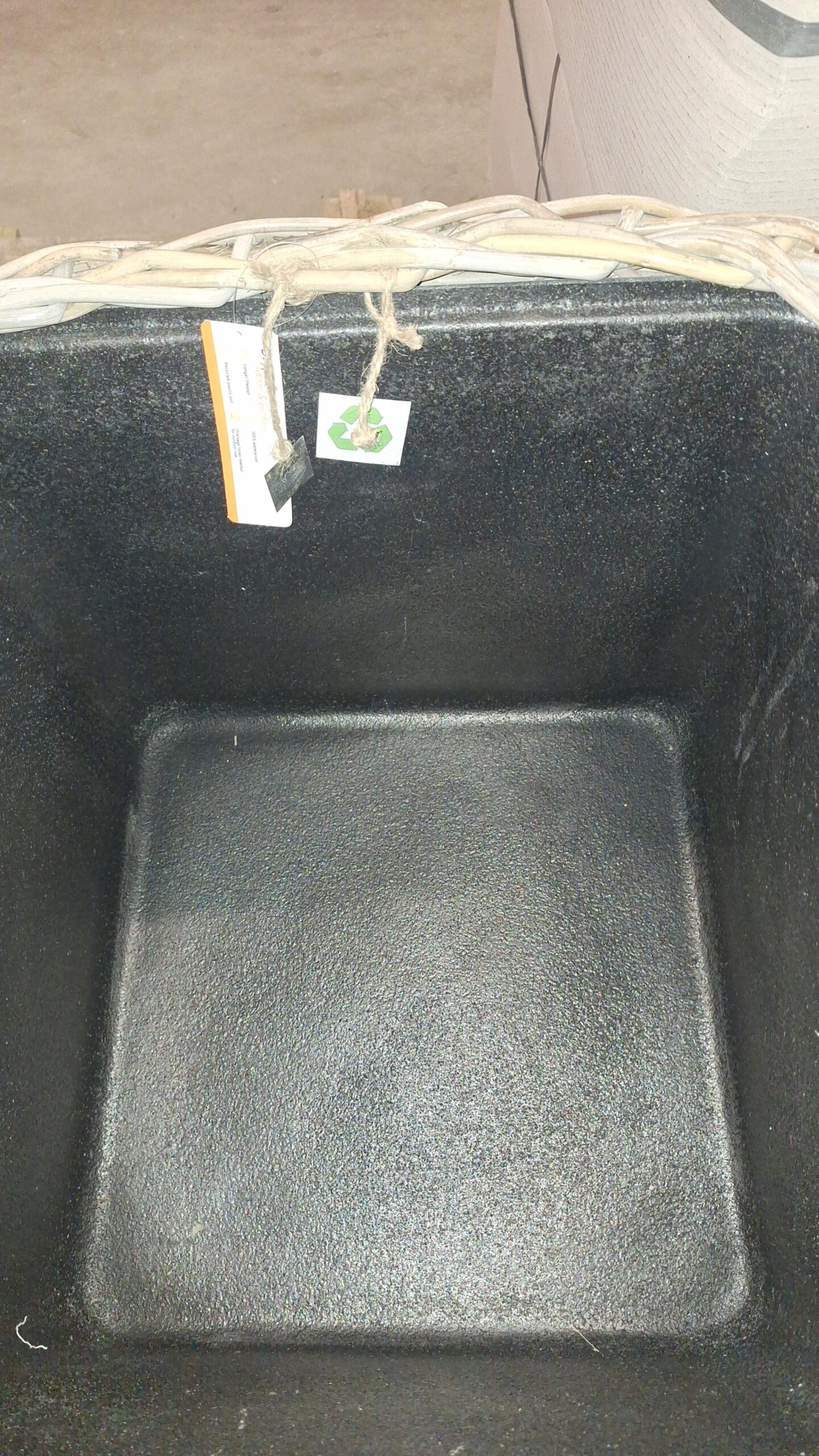 Drypot Daniela quadratischer Korb Rattan 85cm mit Rädern