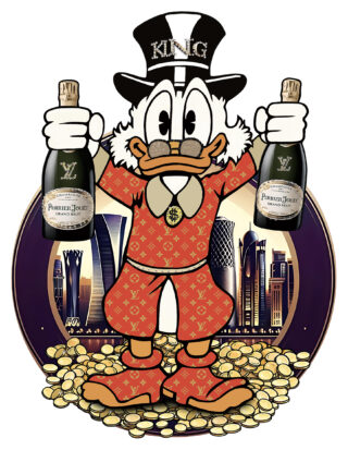 Strassglasbild König Donald Duck - Eliassen.de