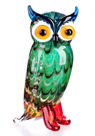 Statue glass Colorful owl 21cm eliassen.co.uk 1