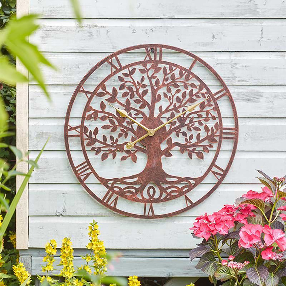Außenuhr Baum des Lebens 60cm - Eliassen.nl