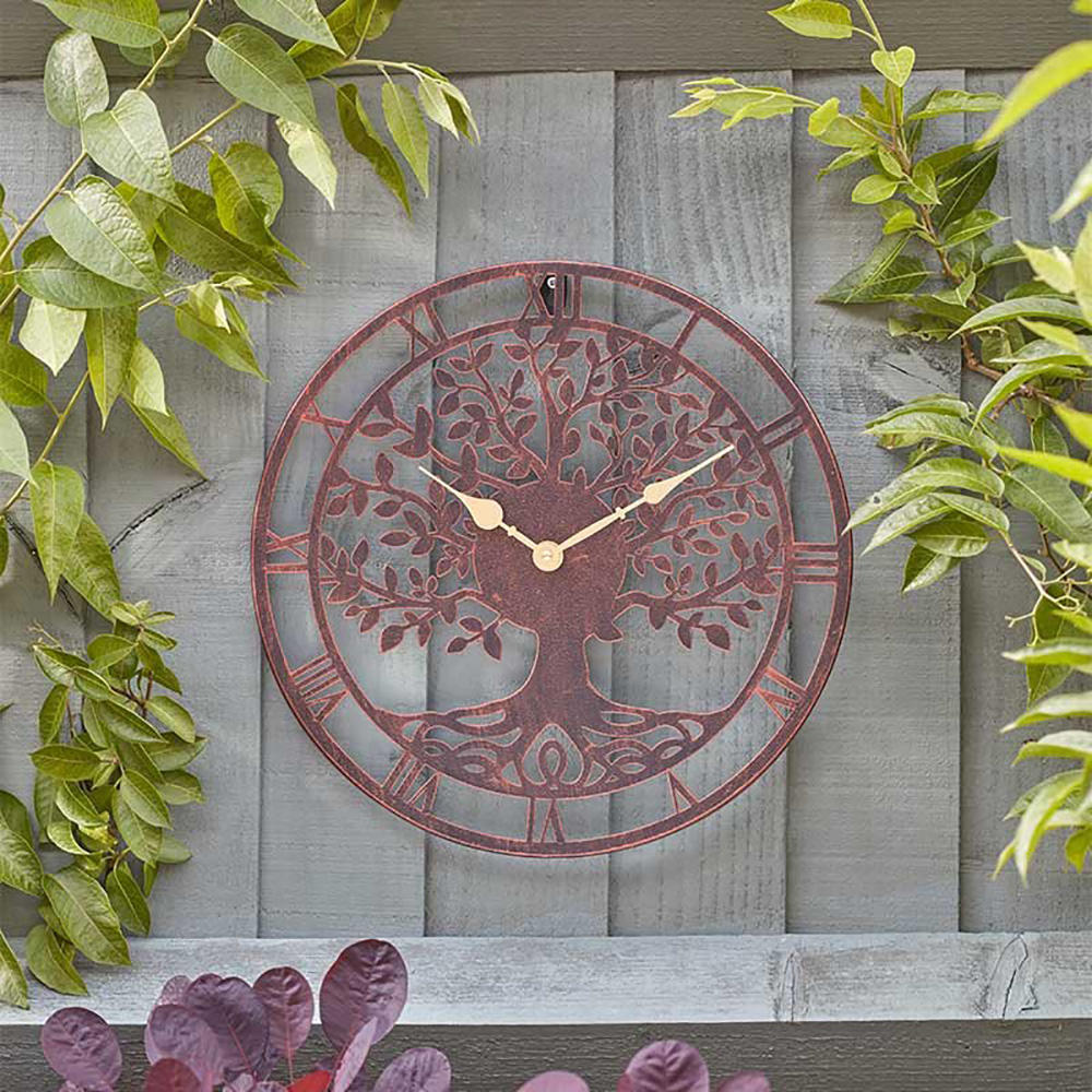 Outdoor Clock Tree of Life 30cm