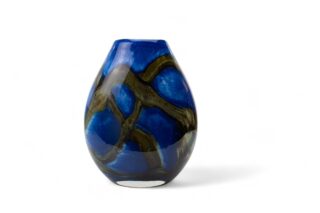 Glass Vase Blue Lagoon Blue 35cm eliassen.nl