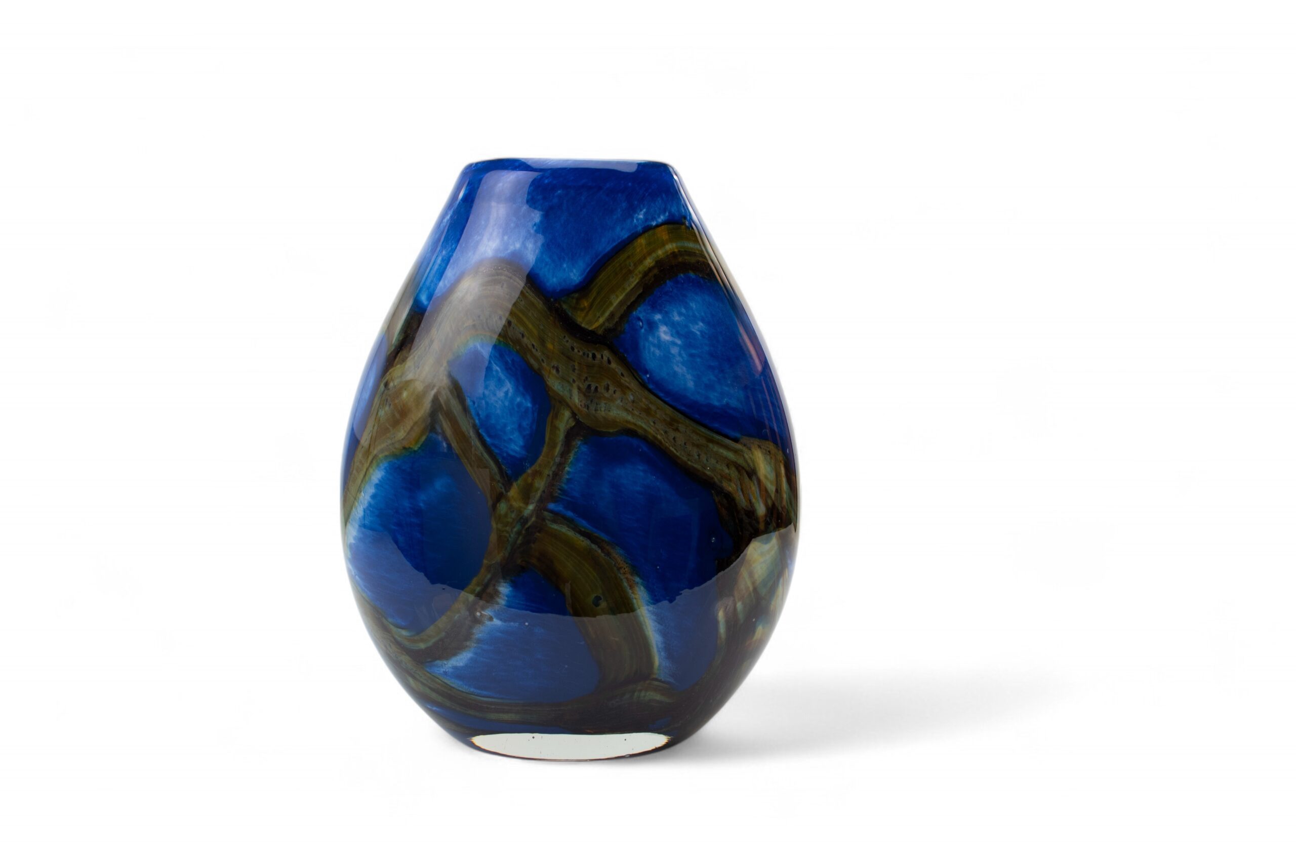 Glasvaas Blue Lagoon Blauw 35cm eliassen.nl