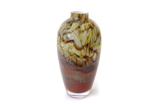 Glass vase Fire red brown 28cm eliassen.nl