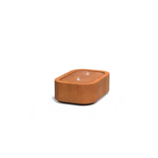 Watertafel Cortenstaal Premium Rechthoek met afgeronde hoeken 120x80x40cm