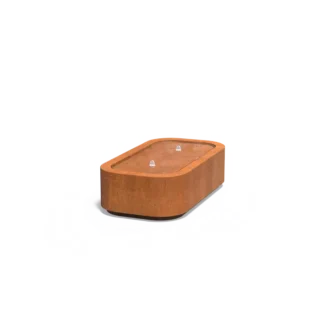 Water Table Corten Steel Premium with Rounded Corners Rectangle 150x80x40cm eliassen.nl