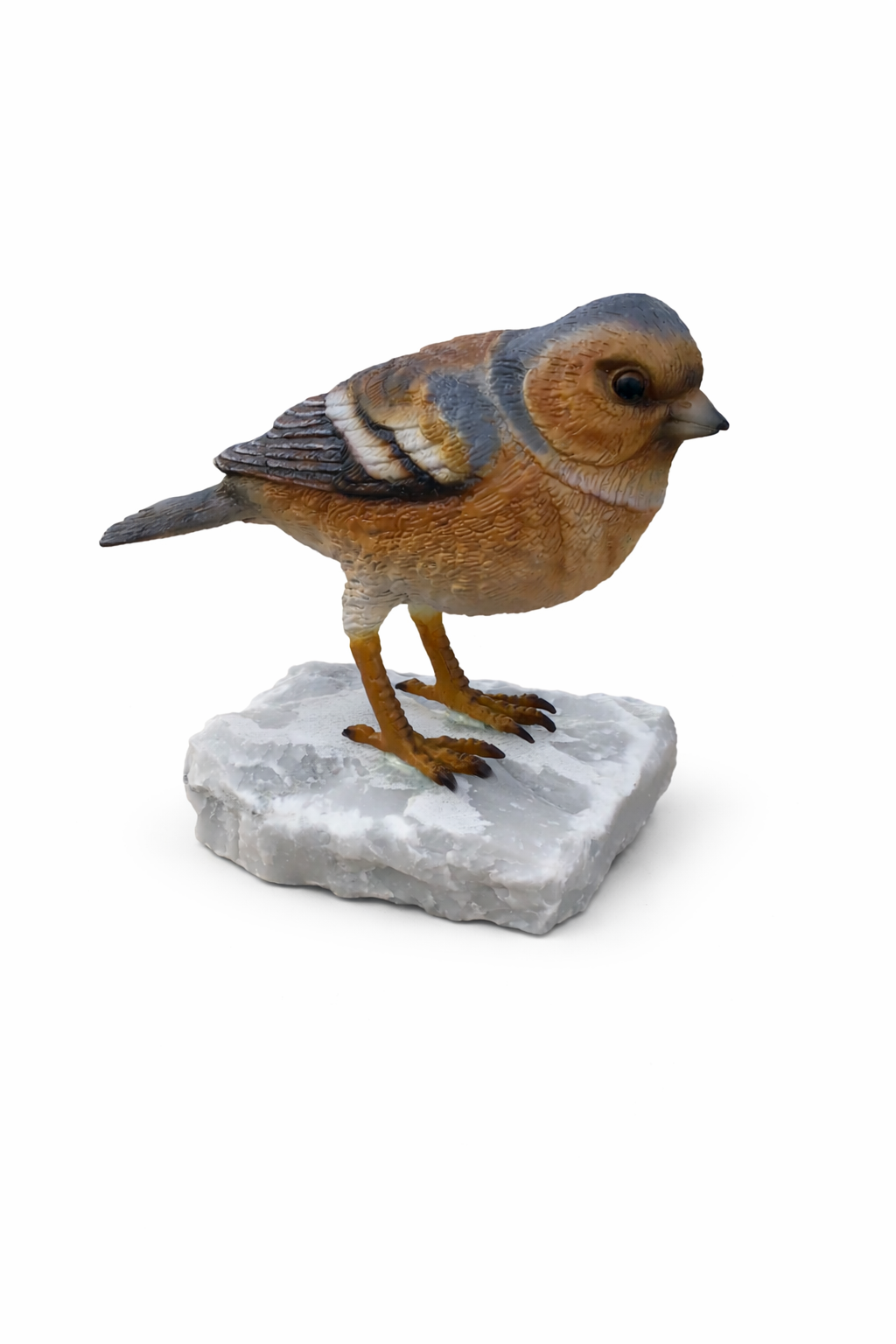 Bronzen beeld op kei Vink 15cm