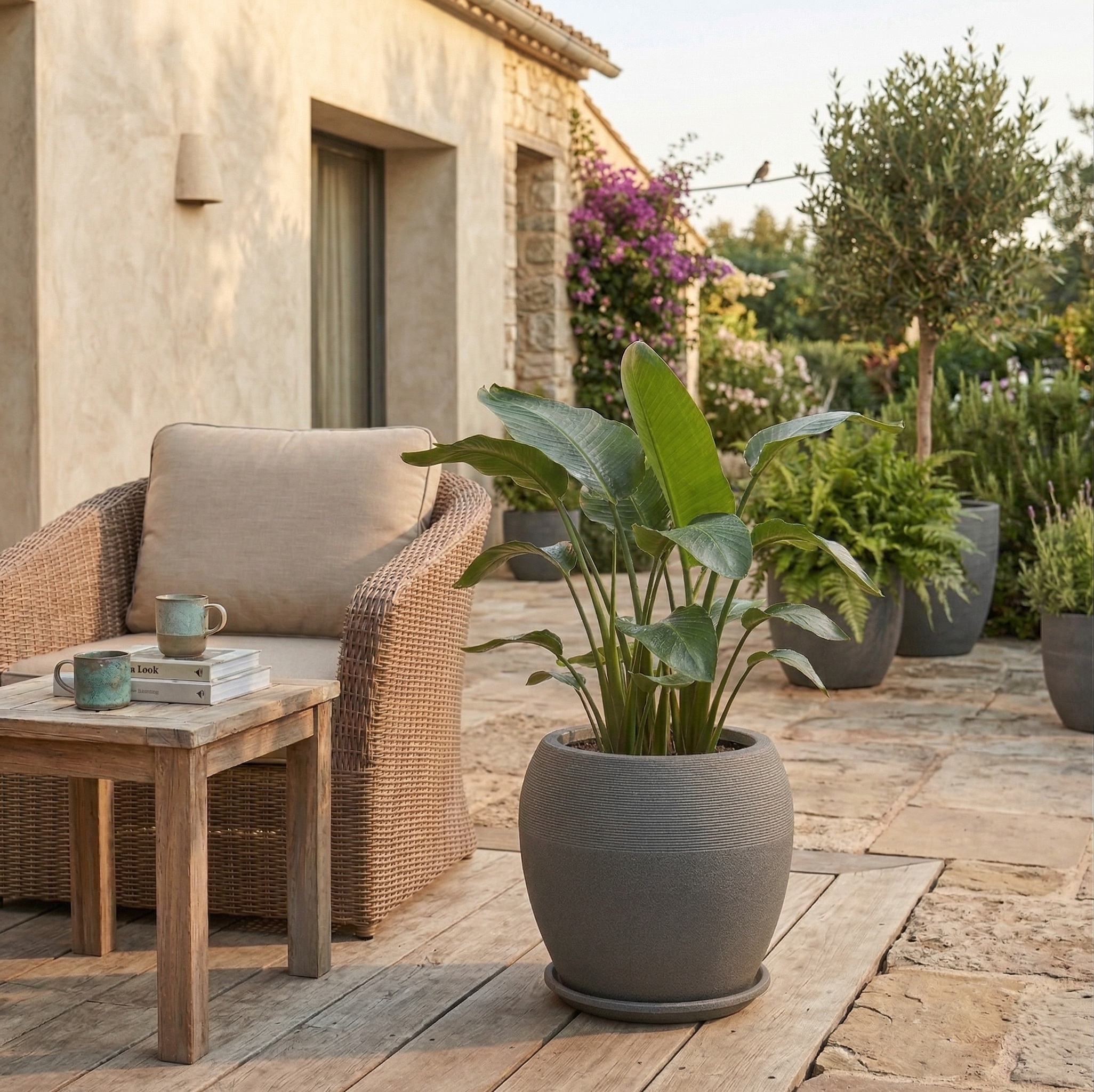 Odin Bolpot met schotel grijs 47cm