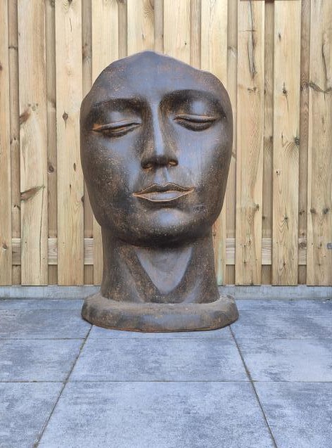 Statue Skulptur Gesicht Mann 119cm