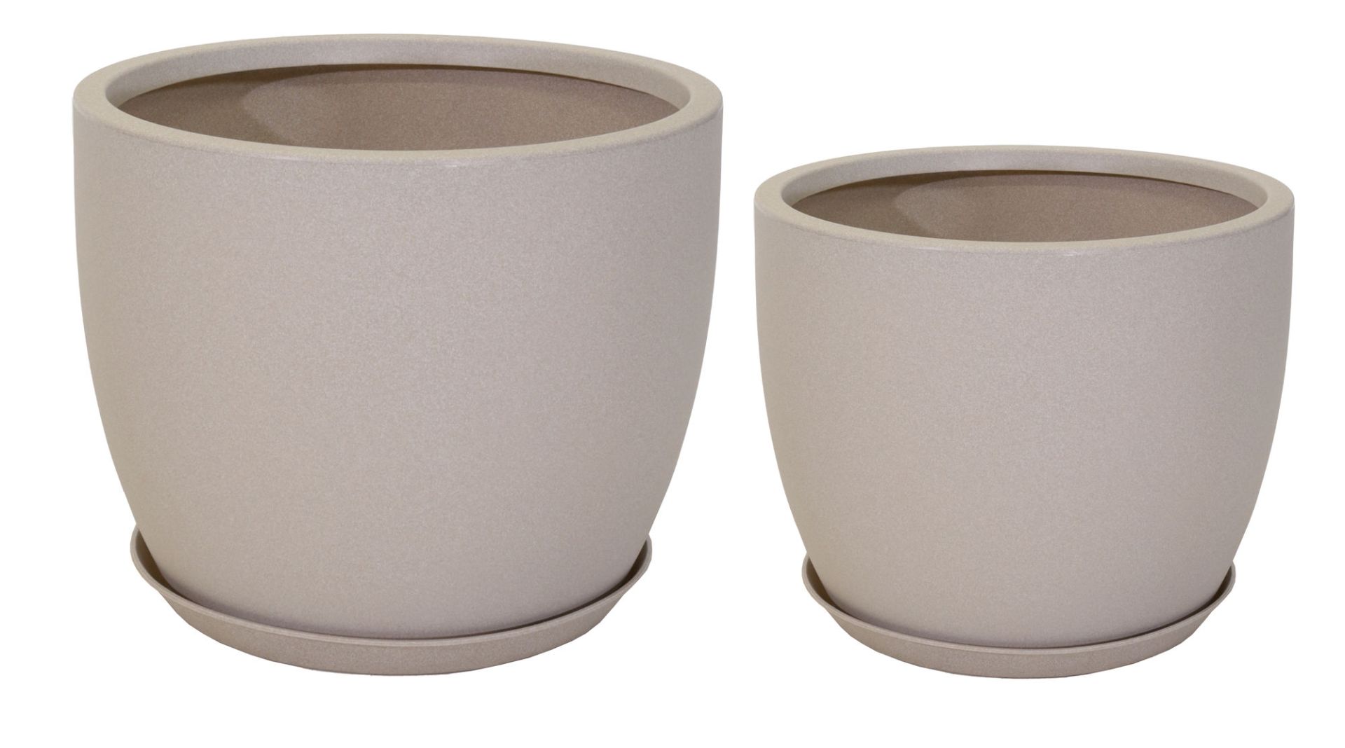 Odin pottenset met schotel zandkleur Eliassen.nl