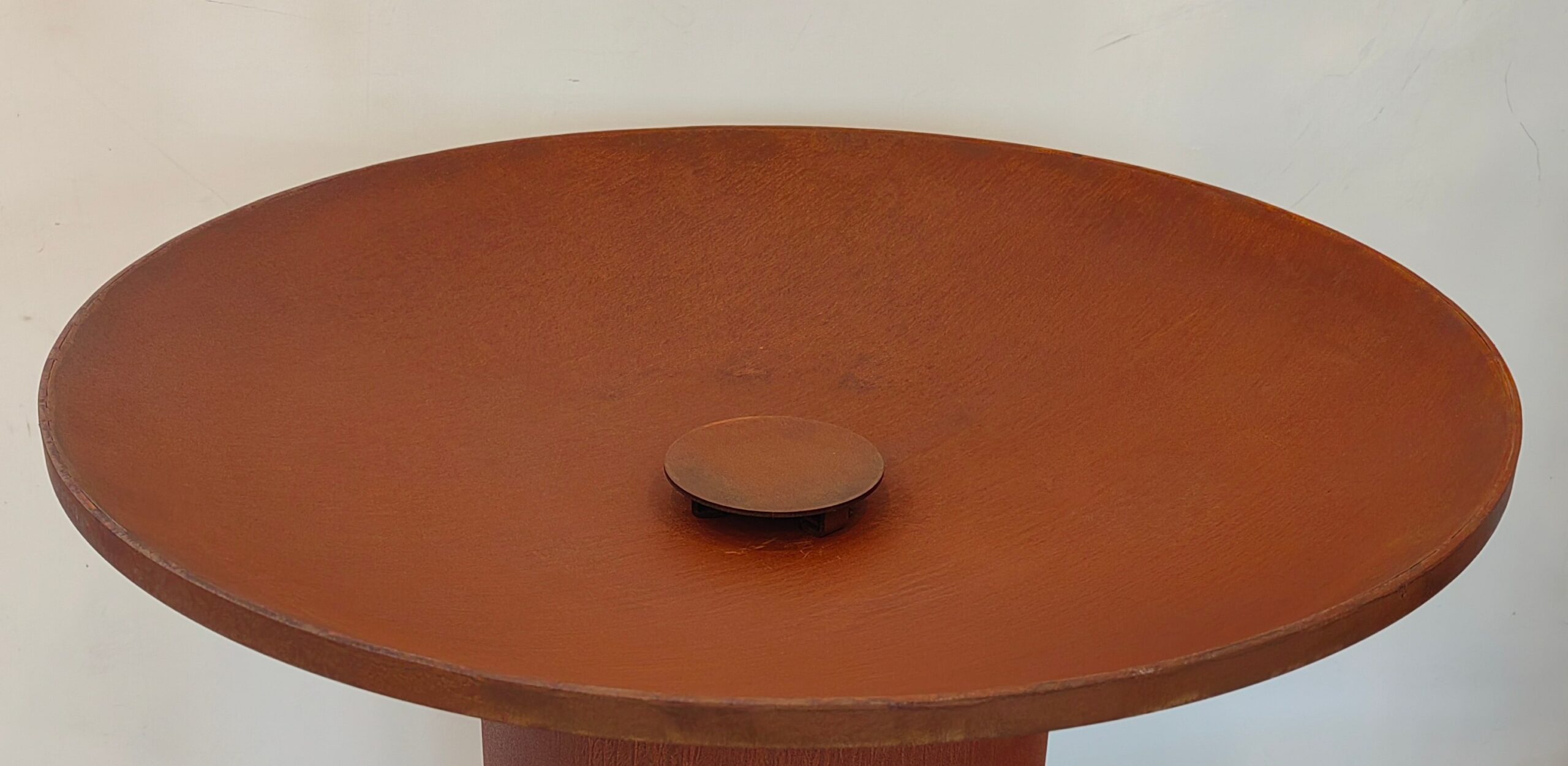 Waterschaal Cortenstaal met waterafloop 120cm