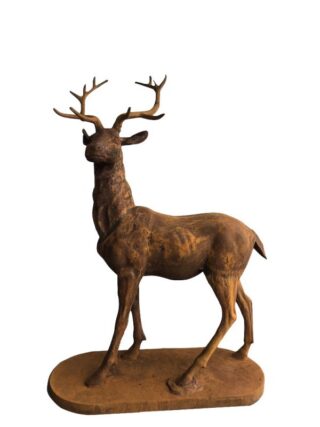 gietijzeren beeld hert linkerkant kop - Eliassen.nl