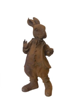 gietijzeren beeld mr rabbit - Eliassen.nl