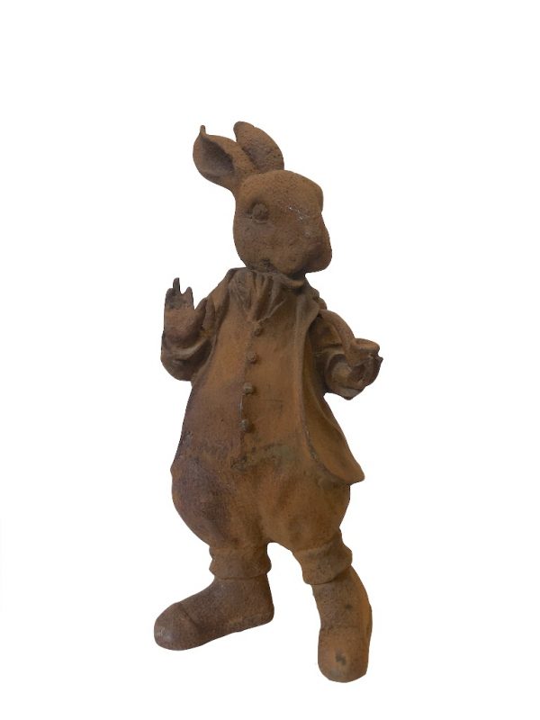 gietijzeren beeld mr rabbit - Eliassen.nl
