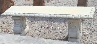 Tuinbank recht Engels zandkleur 134cm