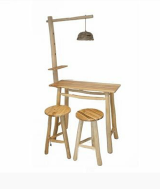 Bar-Set aus Teakholz mit 2 Hockern - Eliassen.de