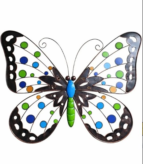 Metal large butterfly for wall 100cm - Eliassen.nl