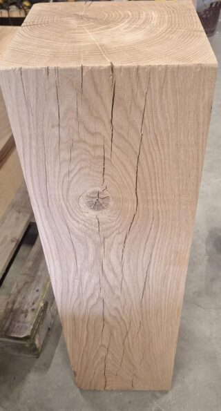 pedestal oak planed 29x29x100cm high - Eliassen.nl