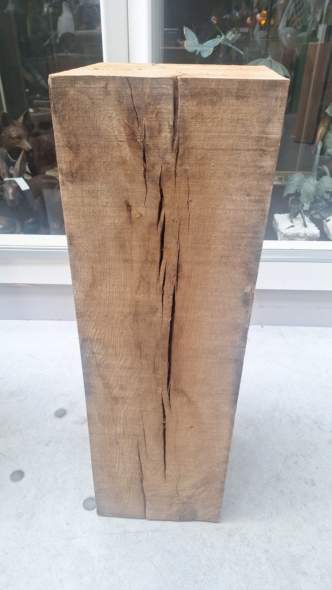 Pedestal raw oak 25x25x80cm high - Eliassen.nl