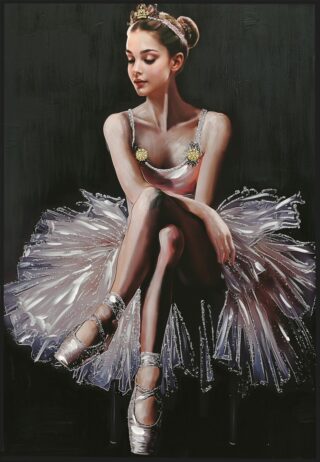 canvas strass schilderij ballerina - Eliaasen.nl