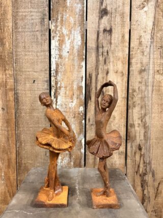 Gietijzeren beelden set Ballerina's 29cm eliassen.nl