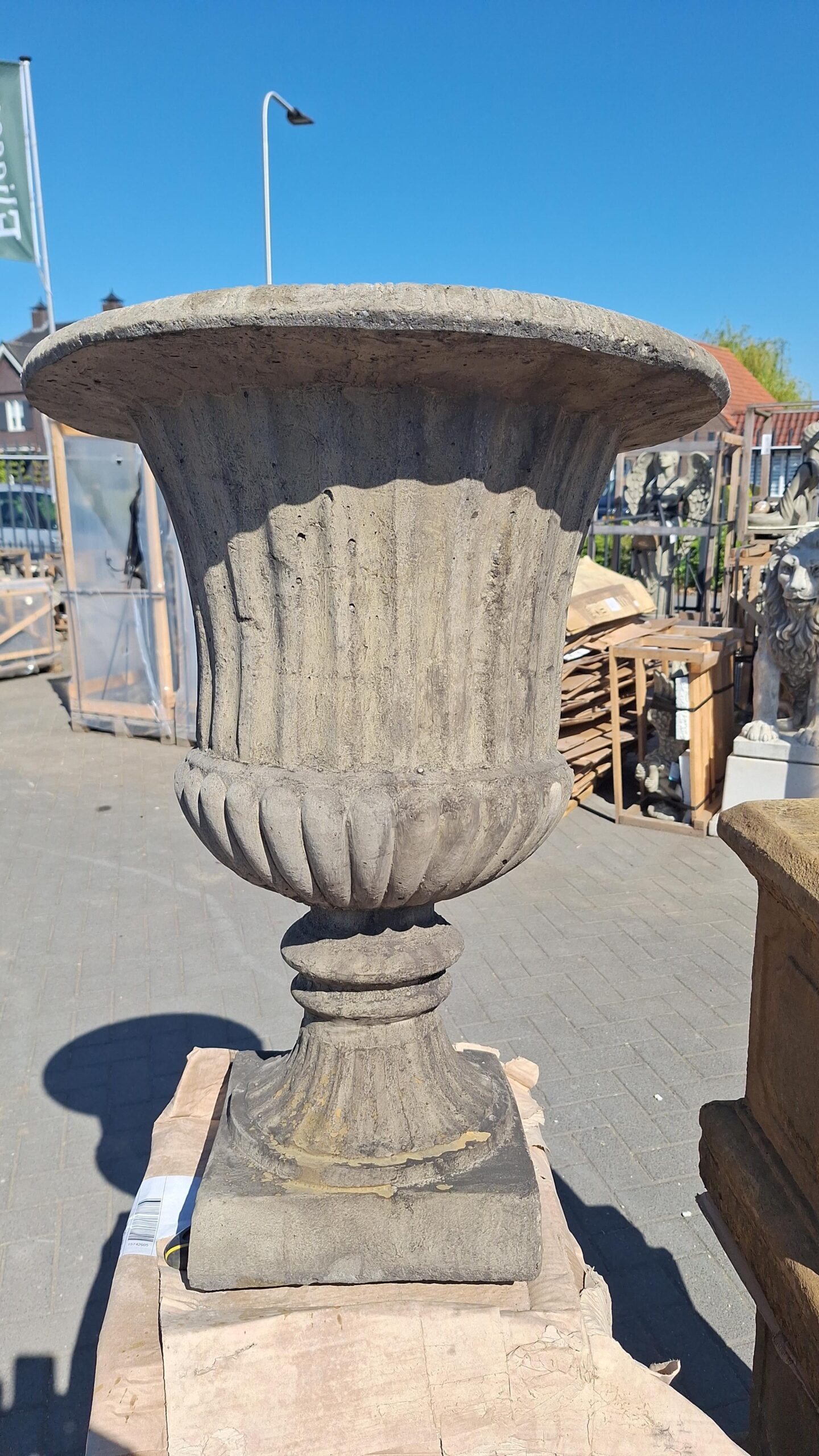 Tuinvaas gestreept, Engels stijl 75cm - Eliassen.nl