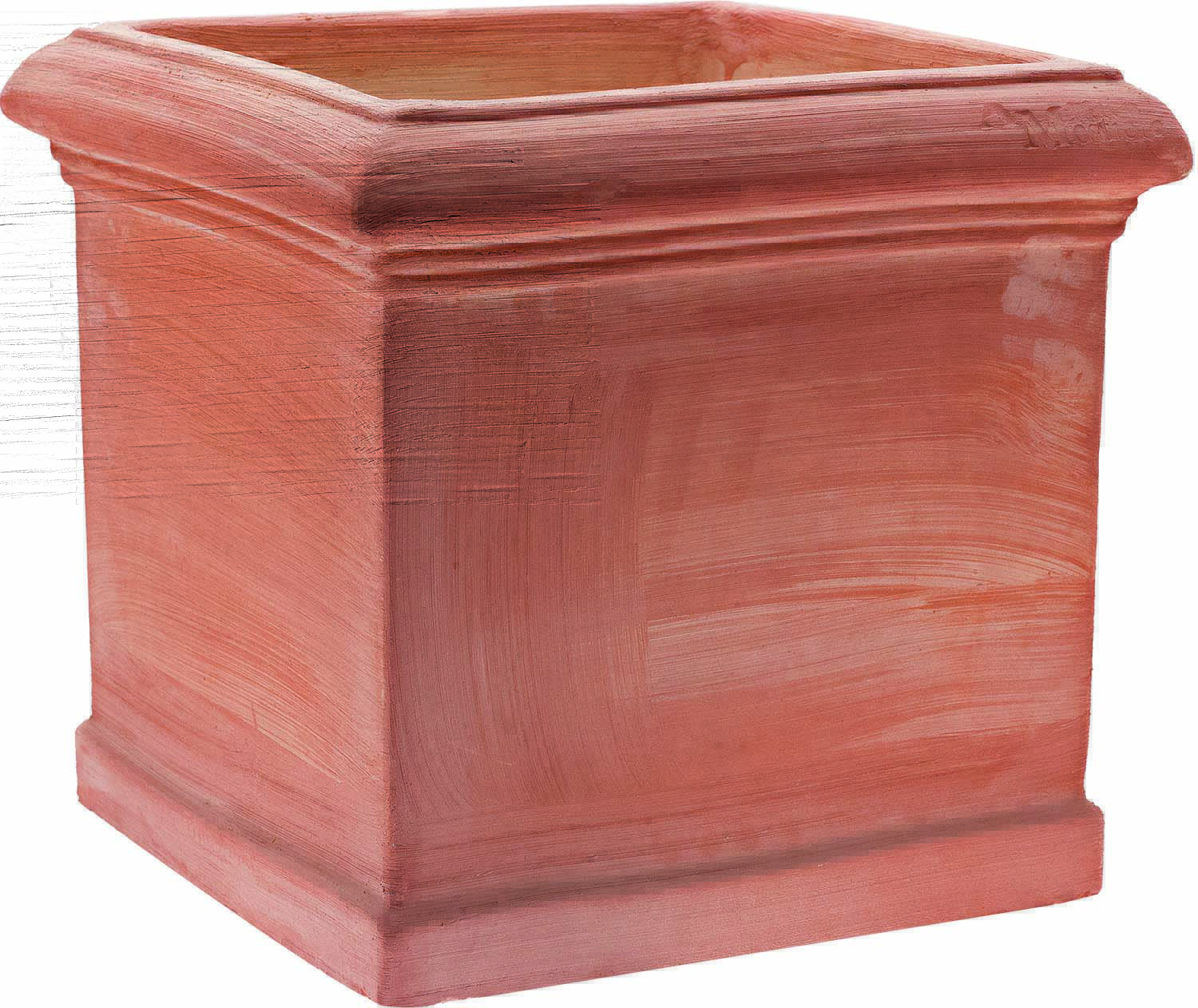 Pot terracotta Toscaans cubo liscio 55cm - Eliassen.nl
