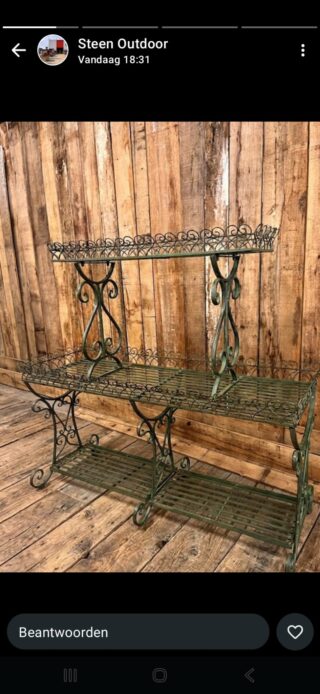 ijzeren jardinaire 2-level 143cm - Eliassen.nl