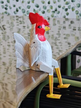 Holzfigur „Buntes Huhn“, 23 cm – Eliassen.nl